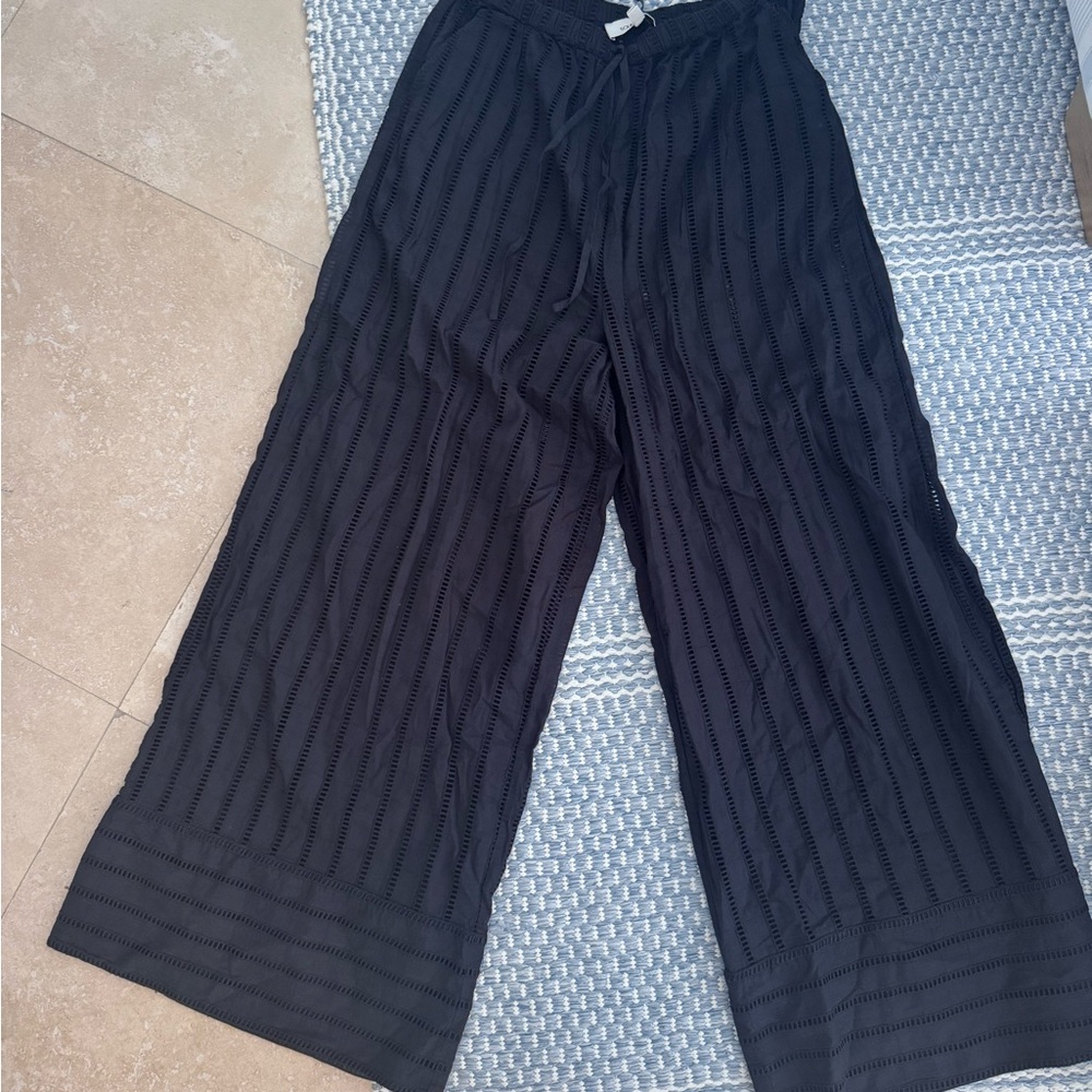 NWT!! SOLID & STRIPED Black Textured Pants - M